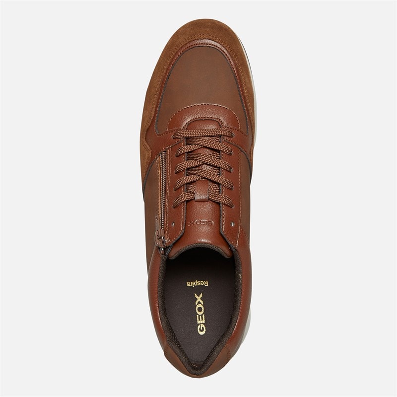 GEOX Herre Avery Zip Sneakers Brun - Billede 4
