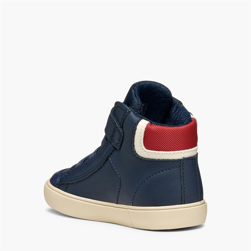 GEOX Baby Drenge Gisli høj ankel velcro sneakers Marineblå/Rød - Billede 3