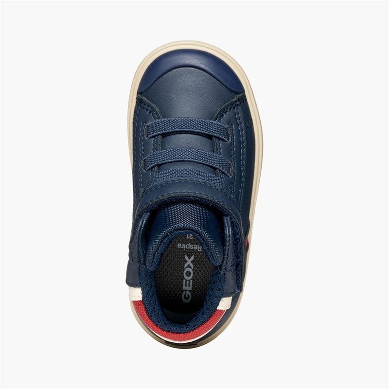 GEOX Baby Drenge Gisli høj ankel velcro sneakers Marineblå/Rød - Billede 4