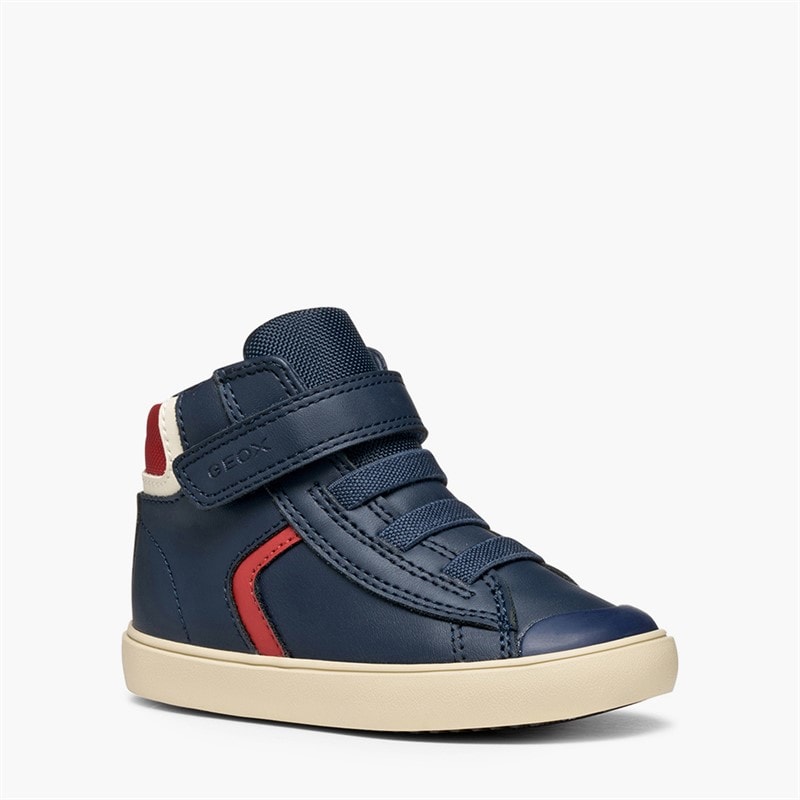 GEOX Baby Drenge Gisli høj ankel velcro sneakers Marineblå/Rød - Billede 5