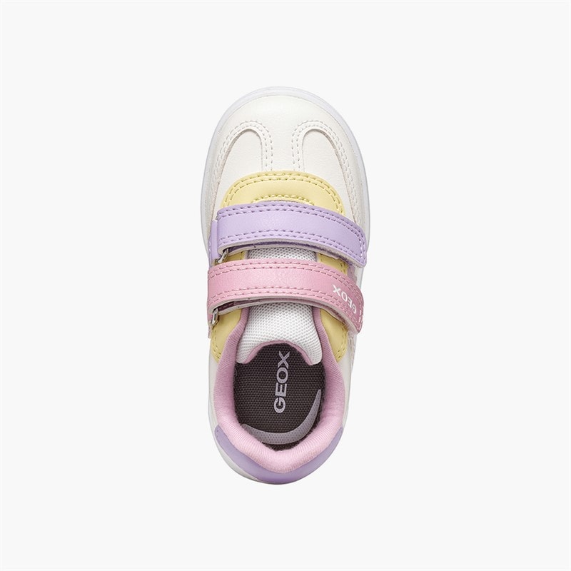 GEOX Babytøs Eclyper Velcro Trænesko Optisk hvid/Rose - Billede 4