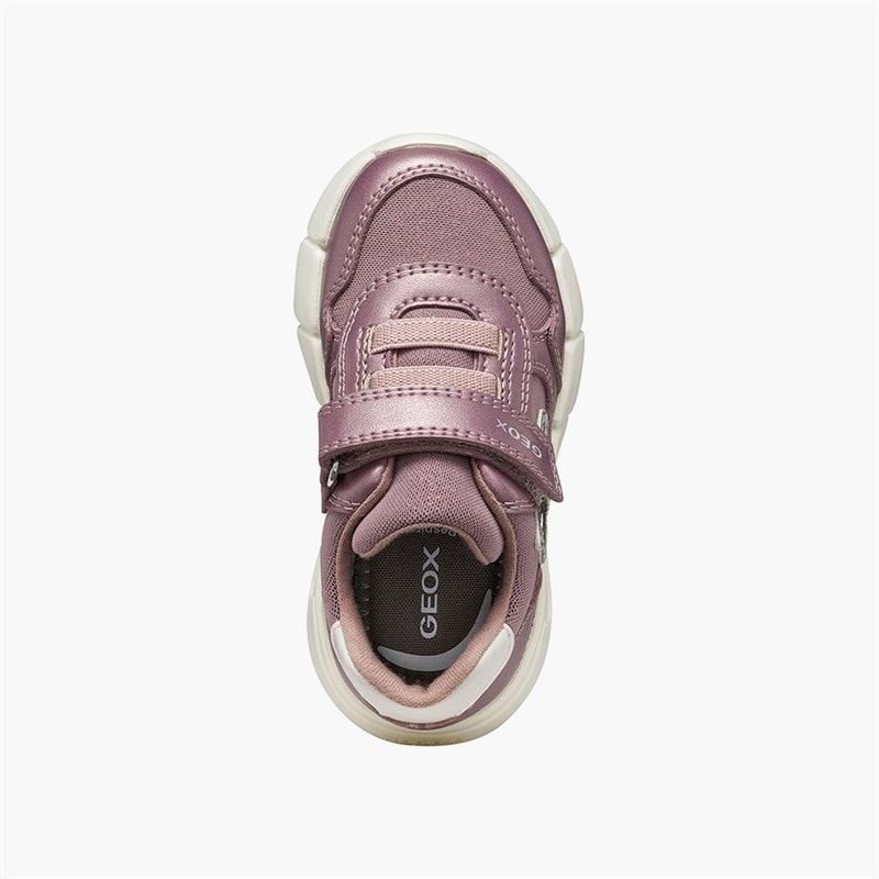 GEOX Baby Piger Flextyper Velcro Sneakers Mørk pink/Sølv - Billede 4