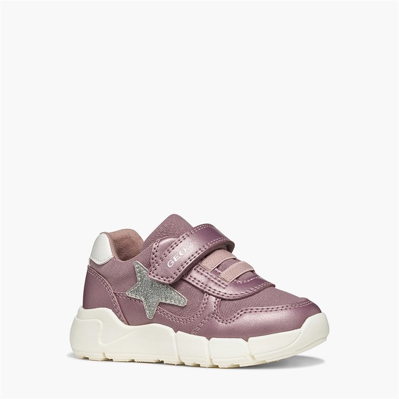 GEOX Baby Piger Flextyper Velcro Sneakers Mørk pink/Sølv - Billede 5