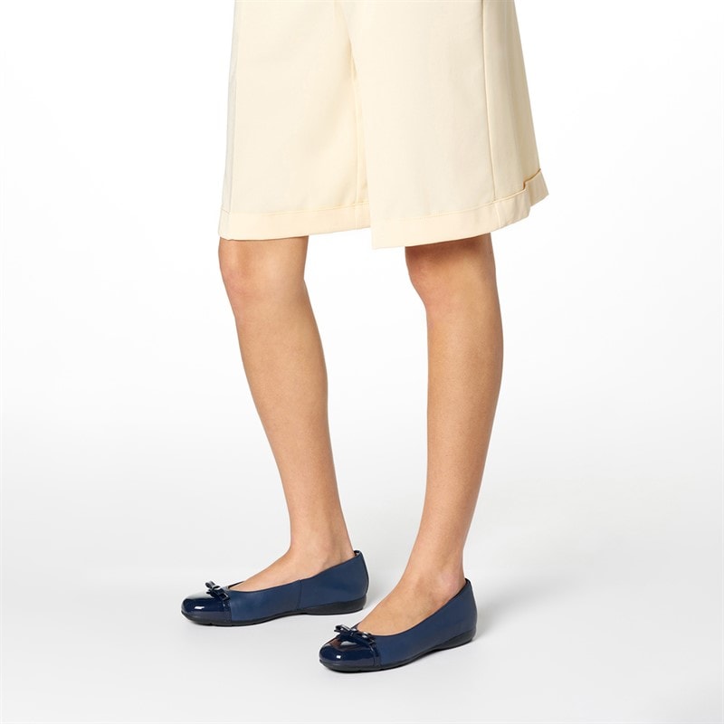 GEOX Dame Annytah Ballerina Sko Navy - Billede 2
