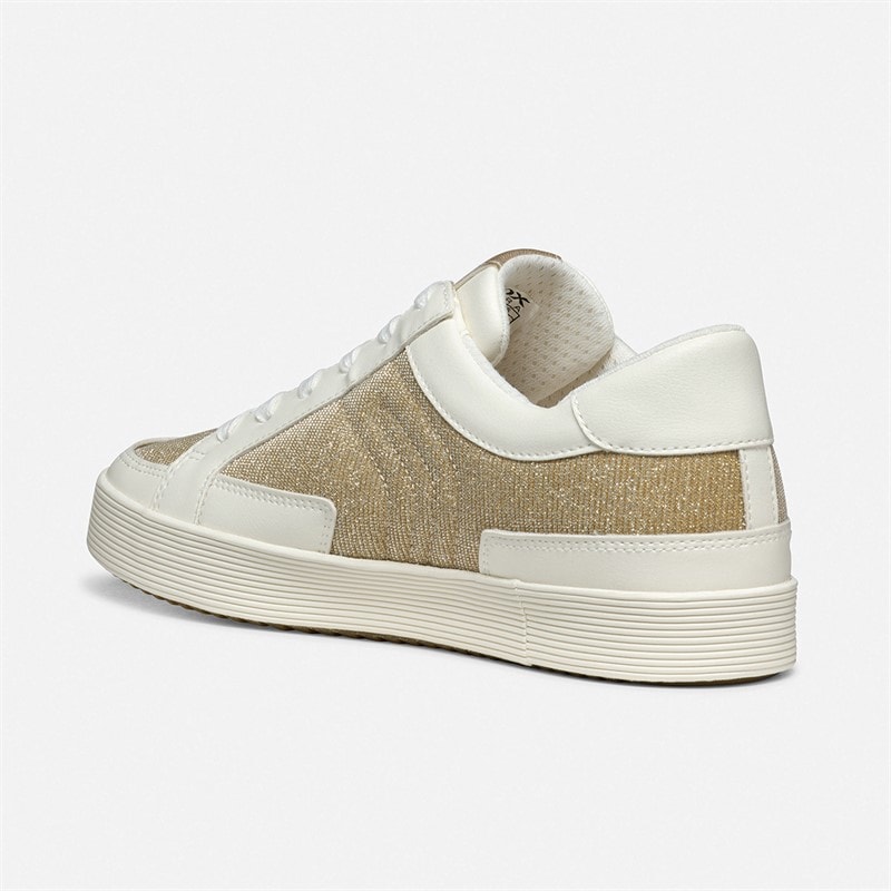 GEOX Dame Blomiee Metallic Trænere Lys Guld/Off White Lt Gold/Off White - Billede 3