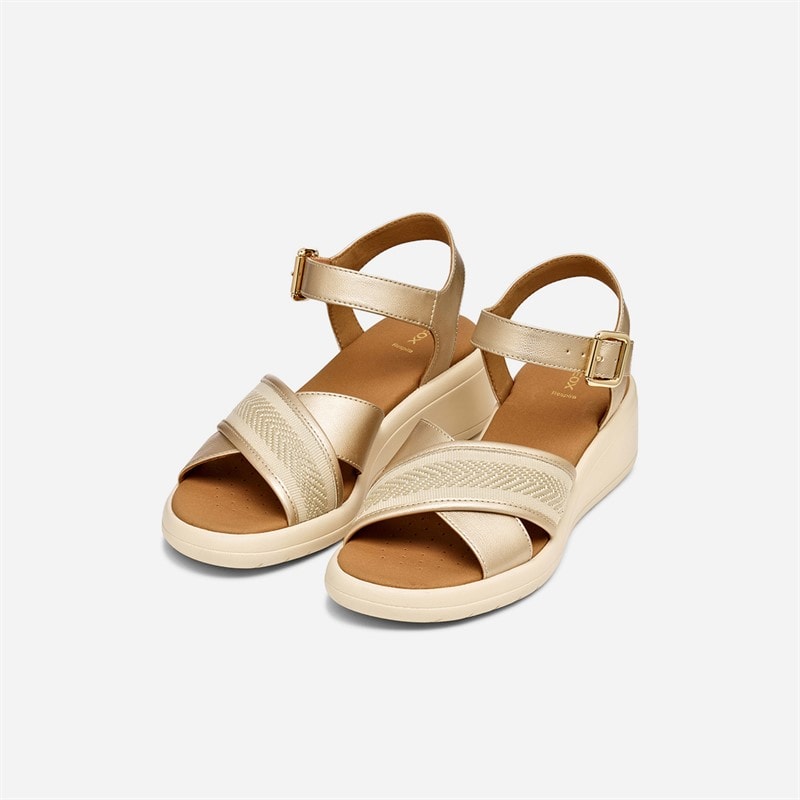 GEOX Dame Melciona Sandaler Lyse Guld/Papyrus Lt Gold/Papyrus - Billede 3