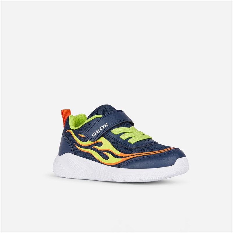 GEOX Små Drenge Sprintye træningssko Navy/Lime - Billede 2
