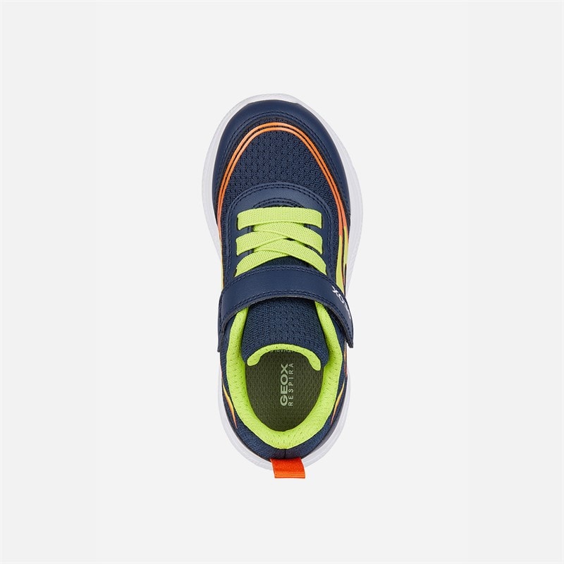 GEOX Små Drenge Sprintye træningssko Navy/Lime - Billede 4