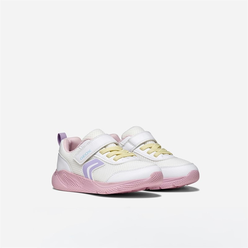 GEOX Junior Piger Sprintye Træningssko Hvid/Pink - Billede 2