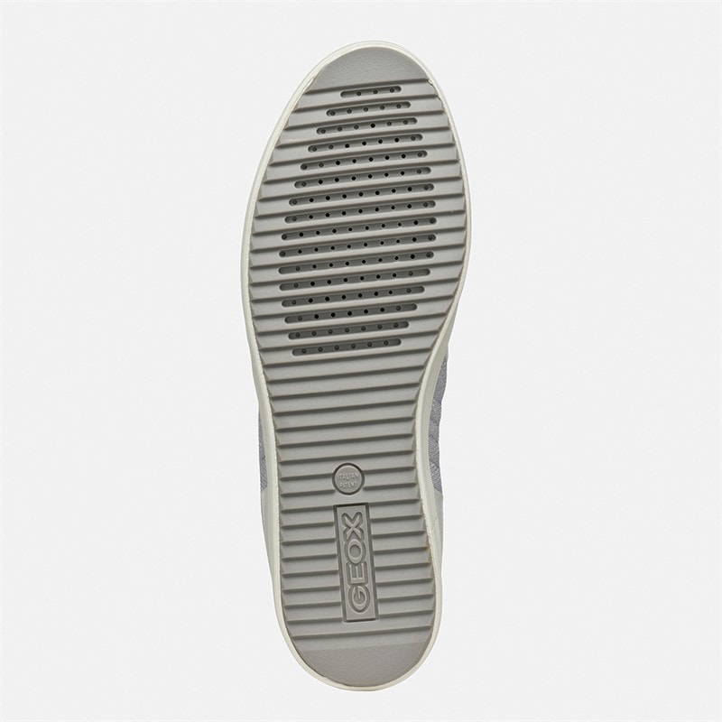 GEOX Dame Blomiee Metallic Træningssko Silver/Optic White - Billede 5