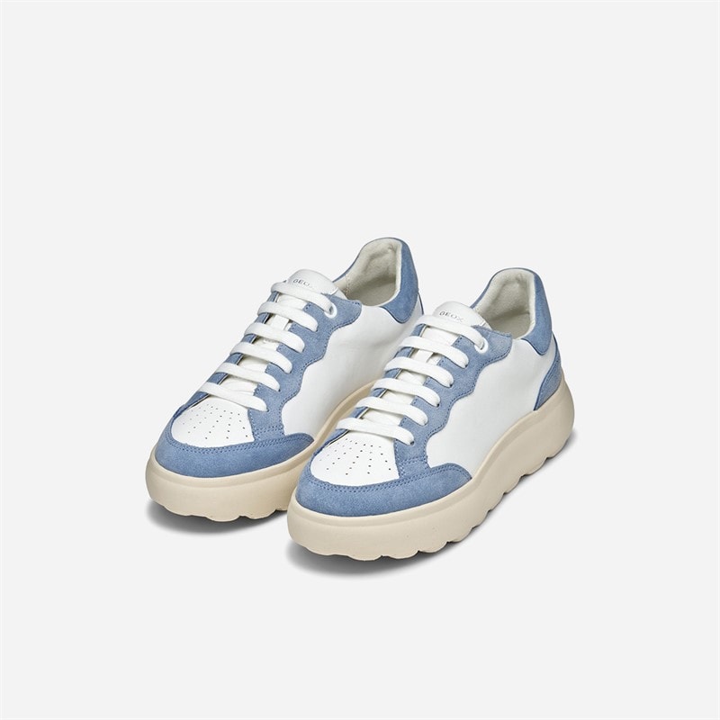 GEOX Dame Spherica EC4.1 Træningssko Hvid/Lyseblå Hvid/Lt Blue - Billede 3