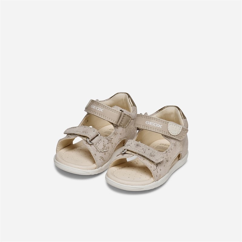 GEOX Babytøs Macchia Sandaler Beige/Platinum - Billede 2