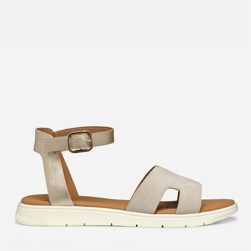 GEOX Dame Dandora Ankelrem Sandaler Lys Guld/Lys Taupe Lt Gold/Lt Taupe