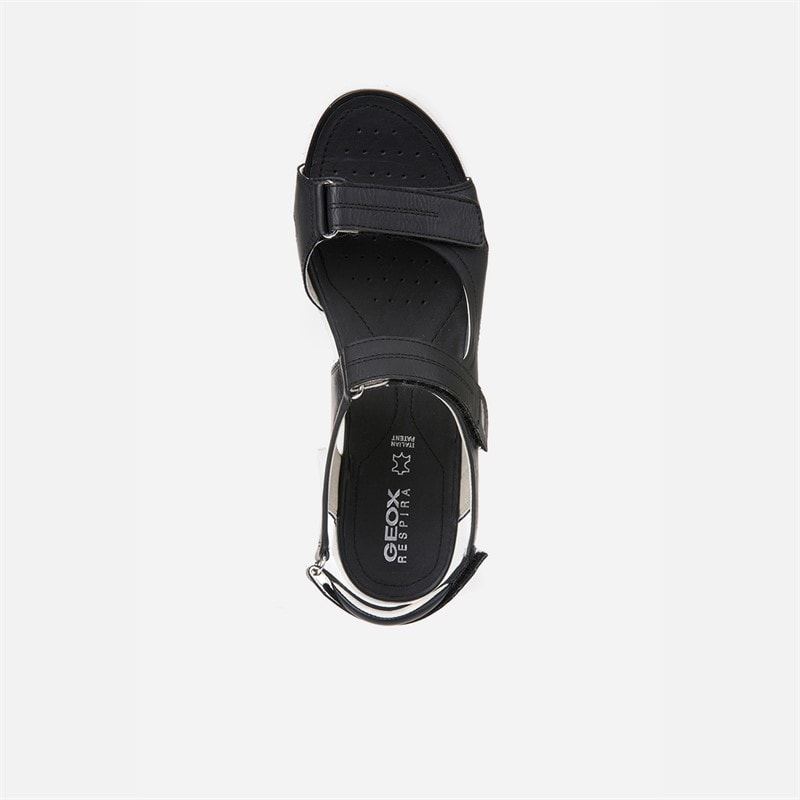 GEOX Dame Vega Sandaler Sort - Billede 4