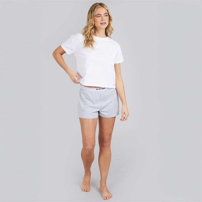 G-STAR Dame pyjamas sæt Bright White/Light Grey Marl - Billede 4