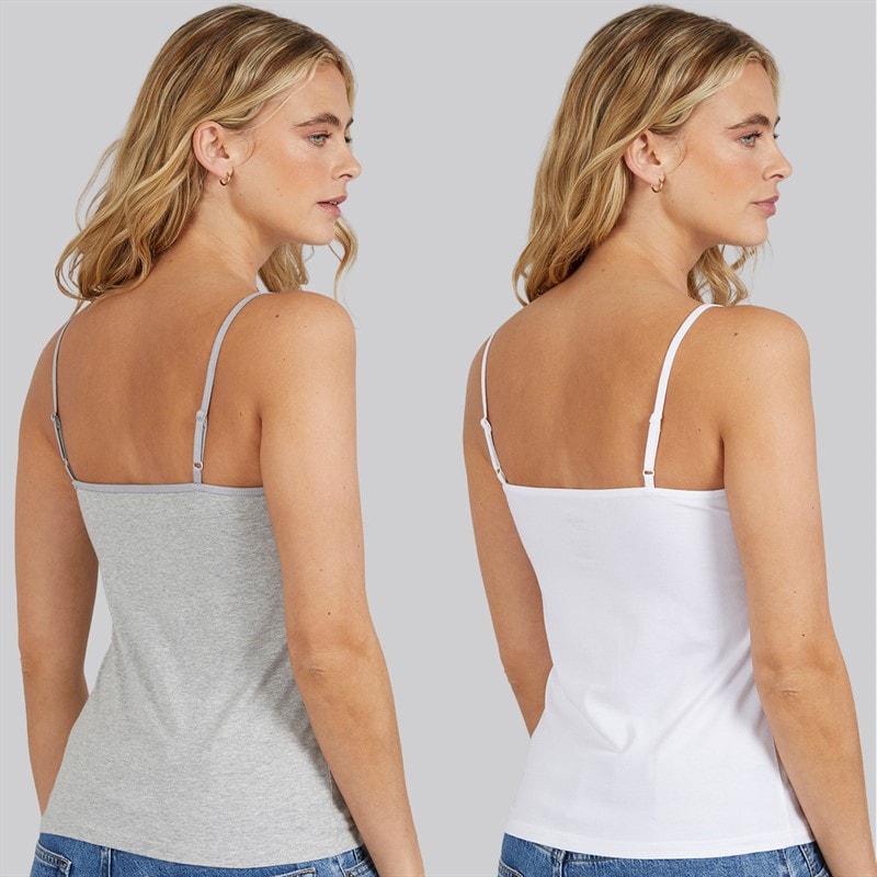 G-STAR Dame to pak vest Bright White/Light Grey Marl - Billede 2