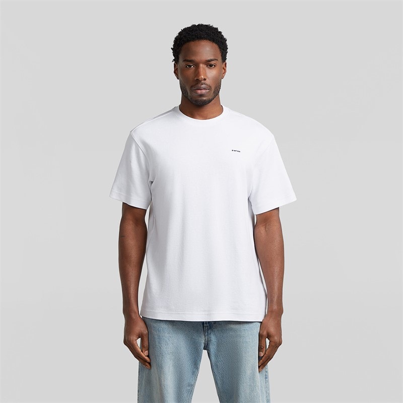 G-STAR Herre Bryst Logo T-shirt Hvid - Billede 1
