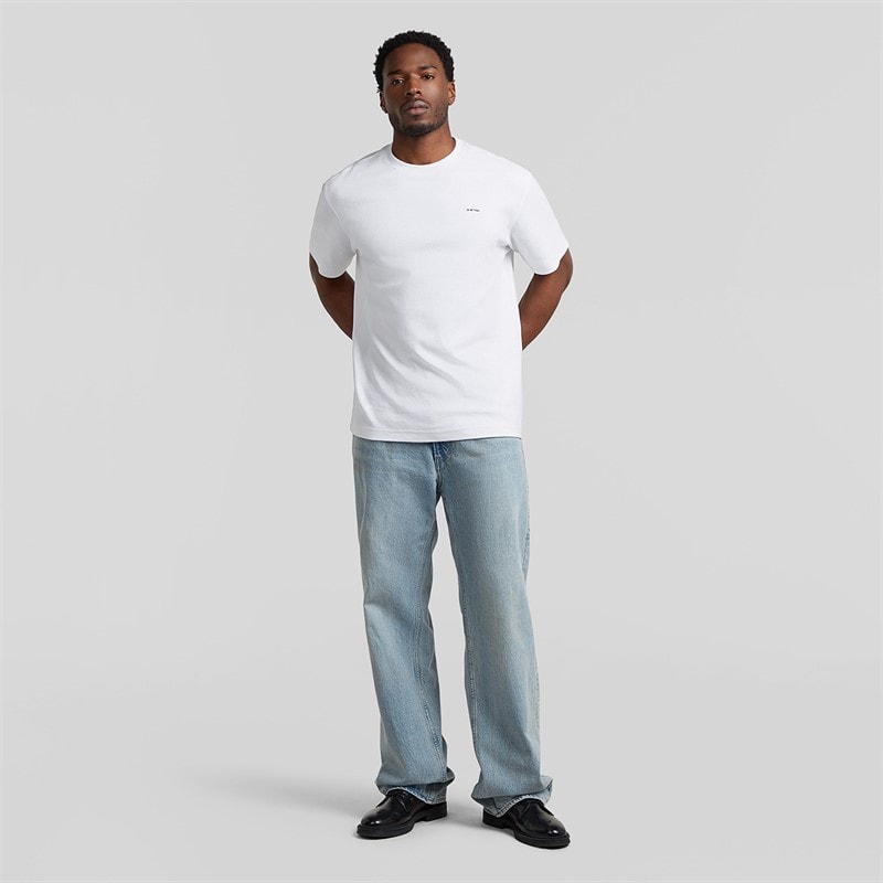 G-STAR Herre Bryst Logo T-shirt Hvid - Billede 4