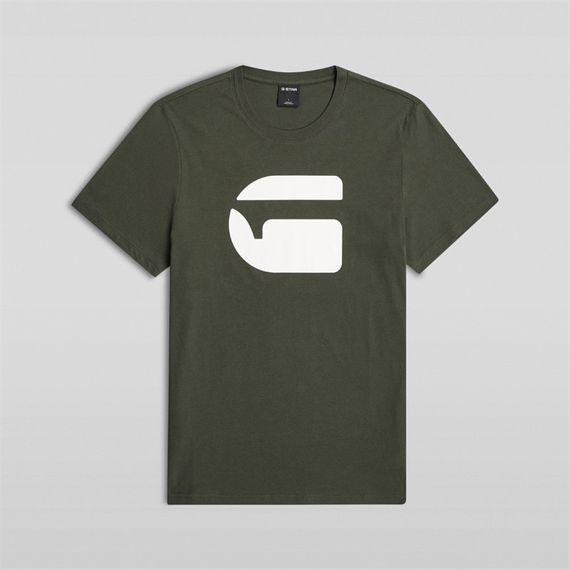 G-STAR Herre Logo Slim T Shirt Grøn - Billede 1