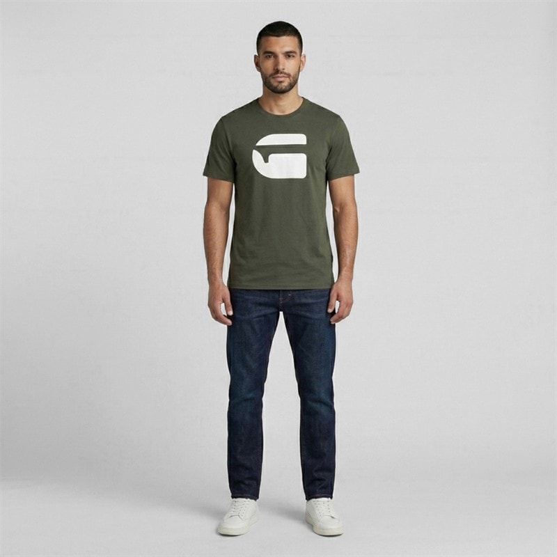 G-STAR Herre Logo Slim T Shirt Grøn - Billede 2