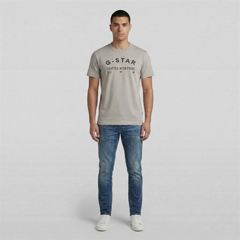 G-STAR Herre Bryst Logo T-shirt Grå - Billede 3