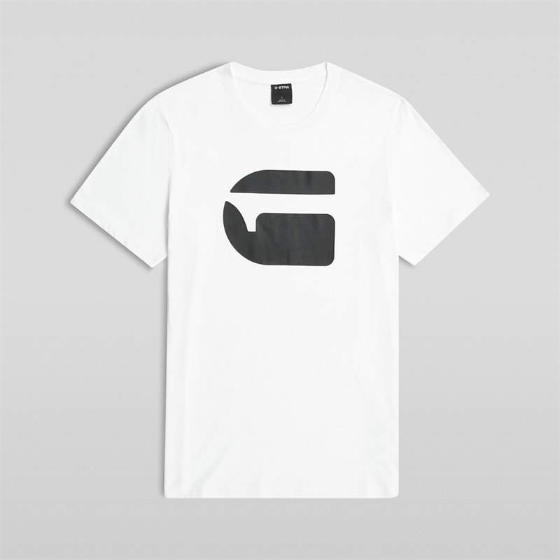 G-STAR Herre Logo Slim T Shirt Hvid - Billede 1