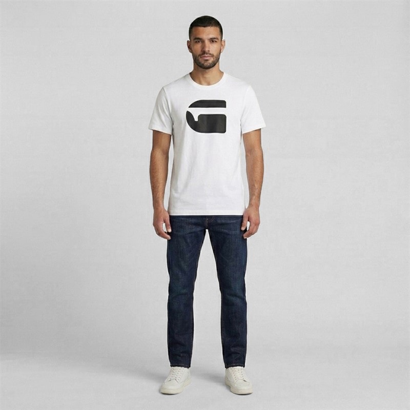 G-STAR Herre Logo Slim T Shirt Hvid - Billede 2