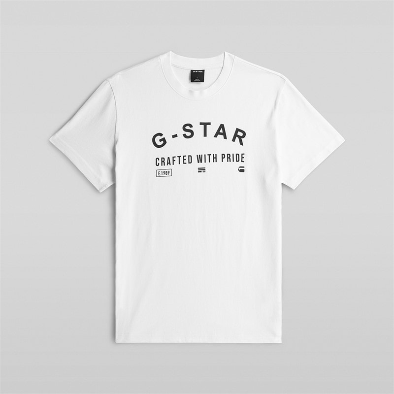 G-STAR Herre Logo T-shirt Hvid - Billede 2