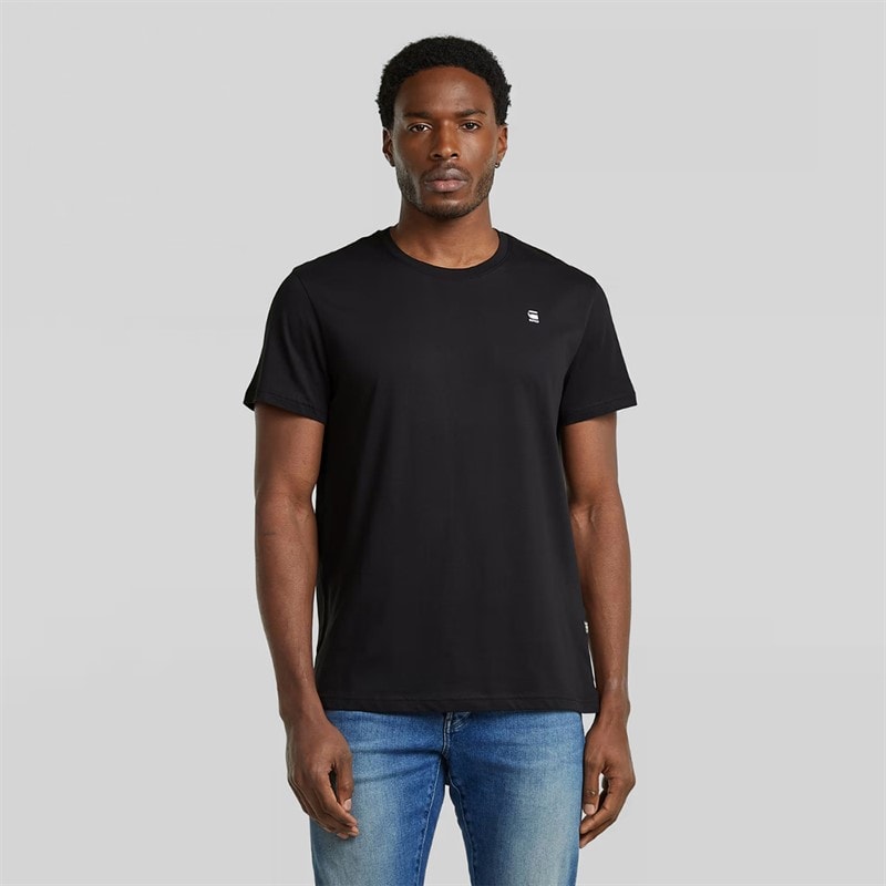 G-STAR Herre Logo Slim T-shirt Mørk Sort Dk Black