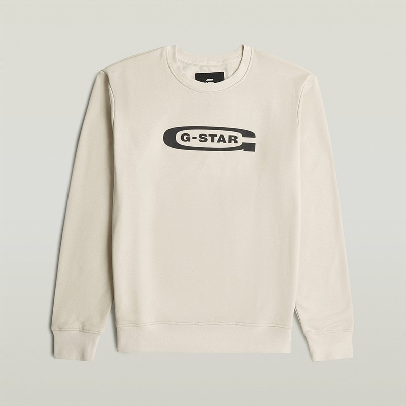 G-STAR Herre Old Skool Sweatshirt Hvid - Billede 2