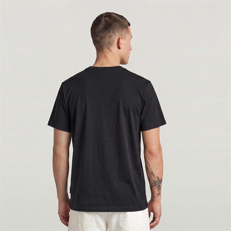 G-STAR Herre Logo Slim T Shirt Sort - Billede 2