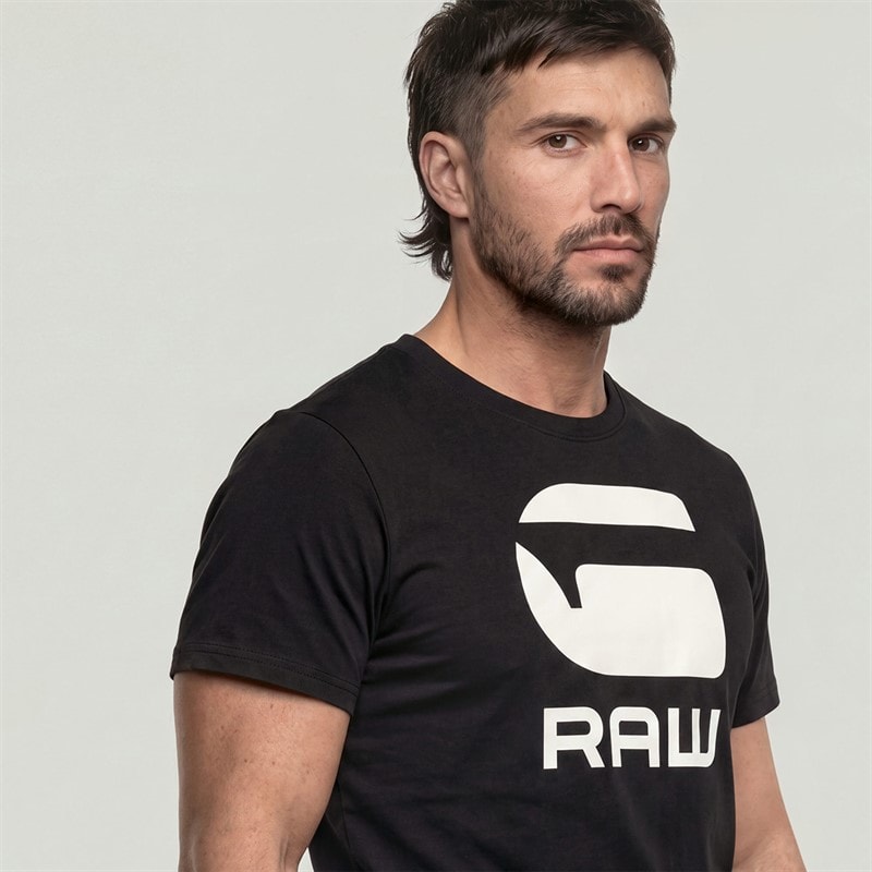 G-STAR Herre Logo Slim T Shirt Sort - Billede 3