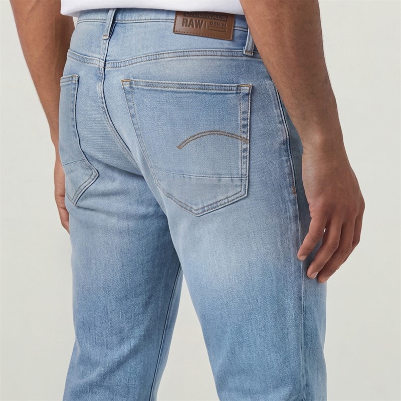 G-STAR Herre 3301 Straight Leg Jeans Mellemblå - Billede 4