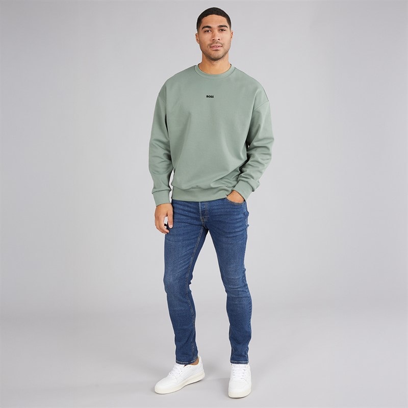 Hugo Boss Herre Stenson Sweatshirt Grøn - Billede 3