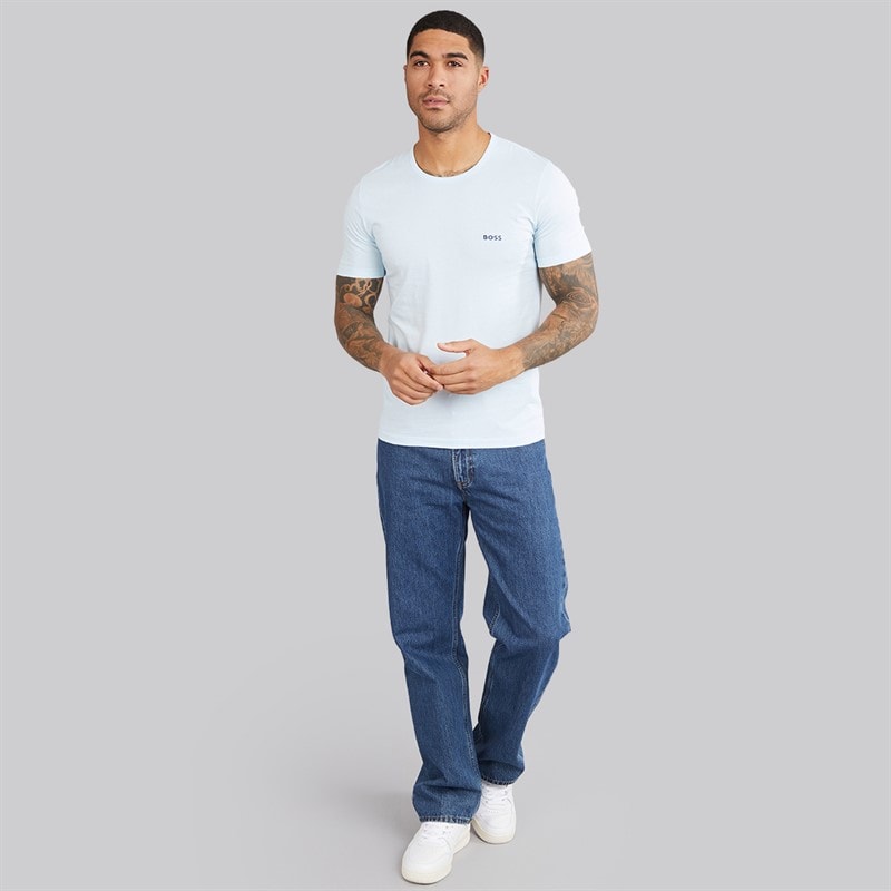 Hugo Boss BOSS Herre Tre Pak T-Shirts Blå/Blå/Blå - Billede 4