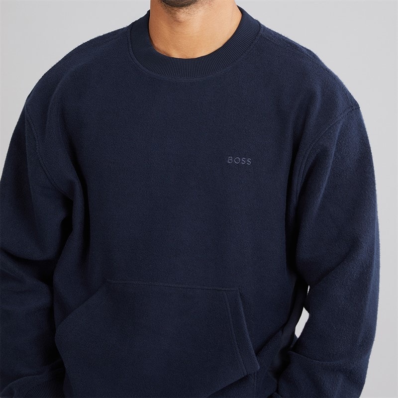 Hugo Boss Herre We Winterbrush Sweatshirt Dark Blue - Billede 3