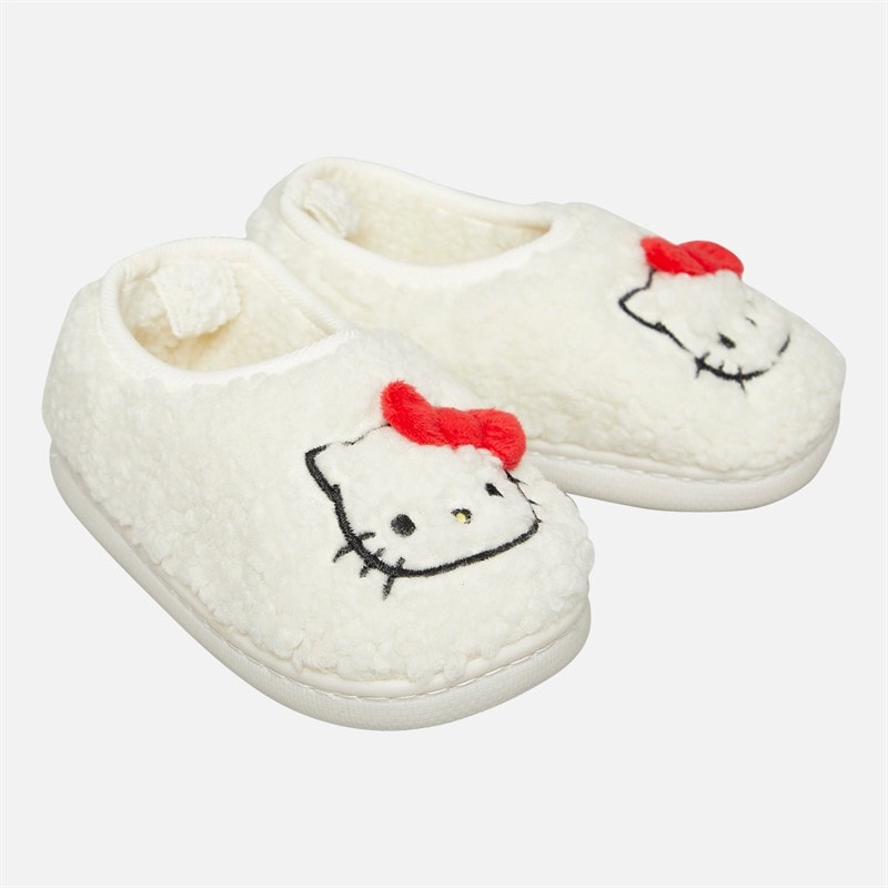 Hello Kitty Piger Fuld Borg Hjemmesko Hvid/Rød - Billede 1