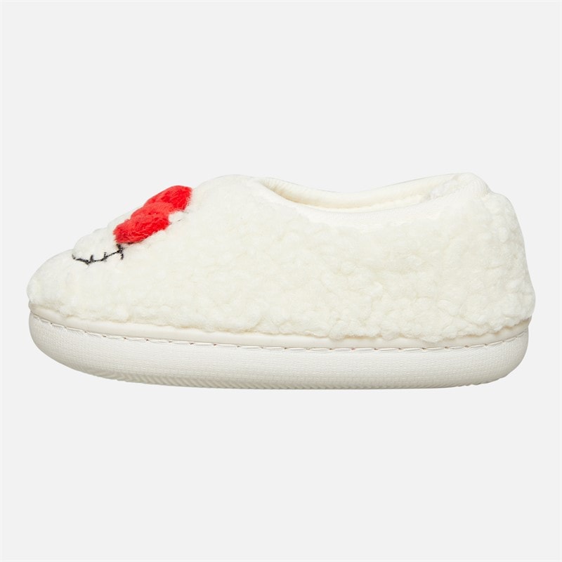 Hello Kitty Piger Fuld Borg Hjemmesko Hvid/Rød - Billede 2