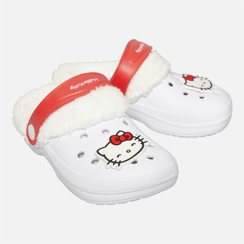 Hello Kitty Små Piger Forede Træsko Hvid / Rød - Billede 1