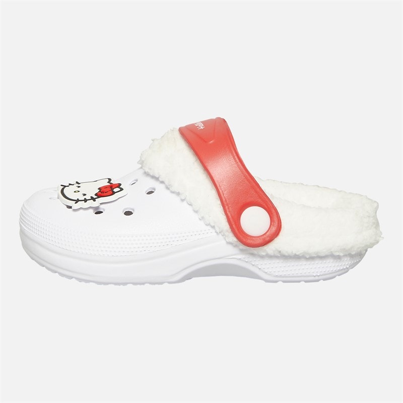 Hello Kitty Små Piger Forede Træsko Hvid / Rød - Billede 2
