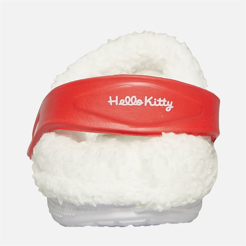 Hello Kitty Små Piger Forede Træsko Hvid / Rød - Billede 4