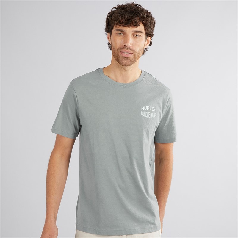 Hurley Herre Paradise Found Grafik T-shirt Grå / Blå - Billede 2