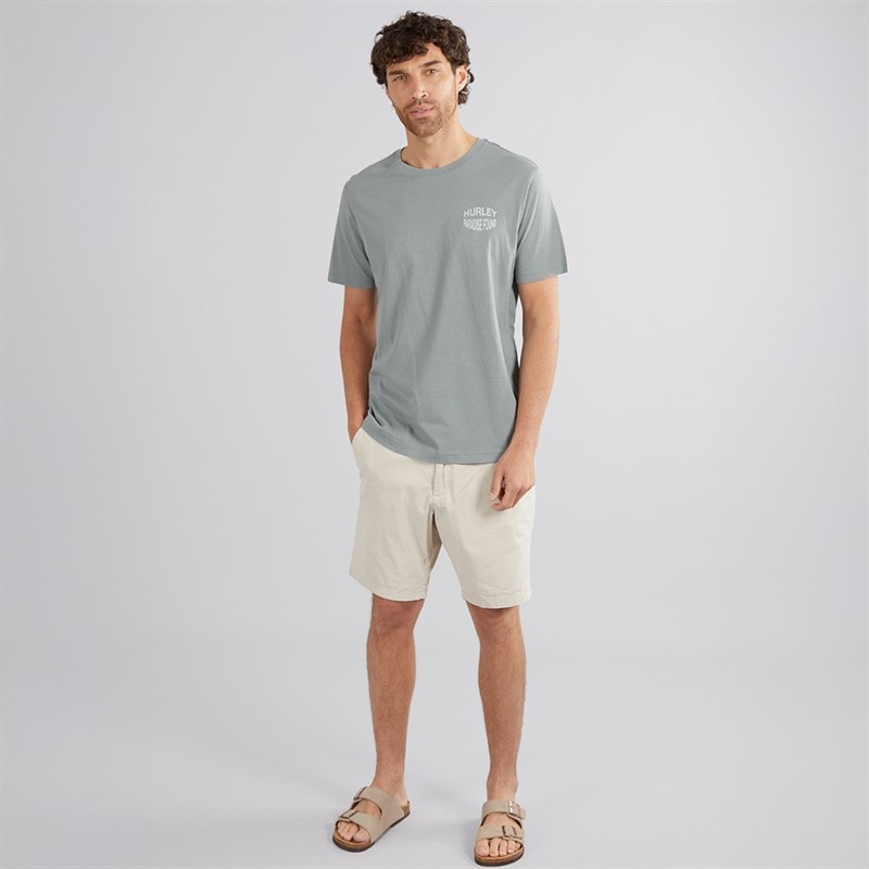Hurley Herre Paradise Found Grafik T-shirt Grå / Blå - Billede 4