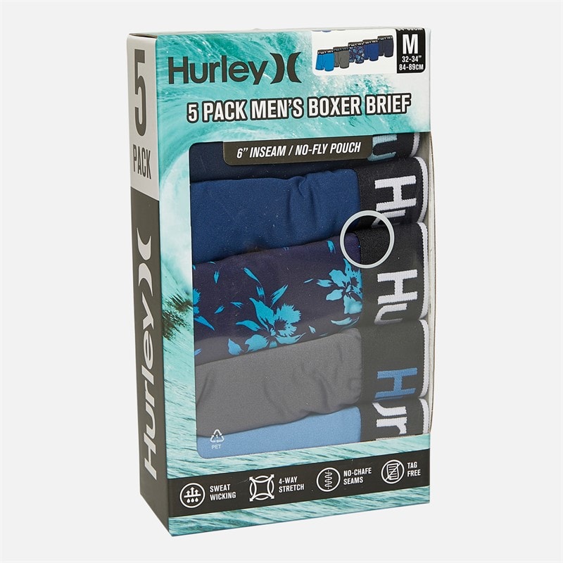 Hurley Herre Regrind Fem Pak Undertruser Lyseblå - Billede 2