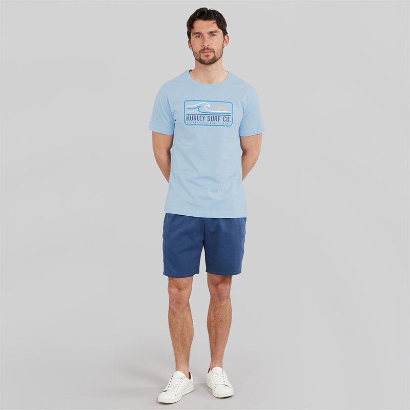 Hurley Herre Wave Grafisk T-shirt Baby Blue - Billede 4