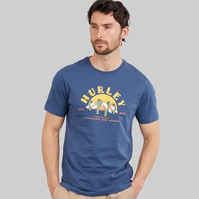 Hurley Herre Dessert Trippin Grafik T-shirt Industrial Blue