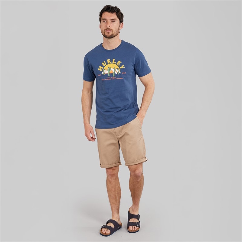 Hurley Herre Dessert Trippin Grafik T-shirt Industrial Blue - Billede 3