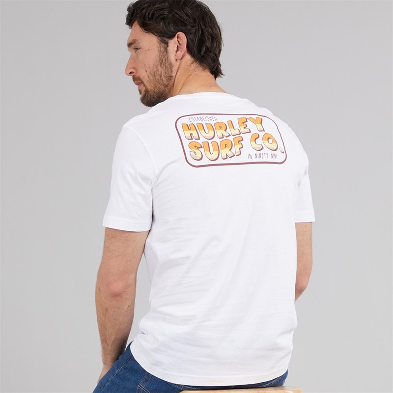 Hurley Herre Wild Rider Grafisk T-shirt White Traditional