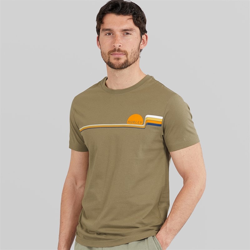 Hurley Herre Econolines Grafisk T-shirt Olive/Khaki - Billede 1