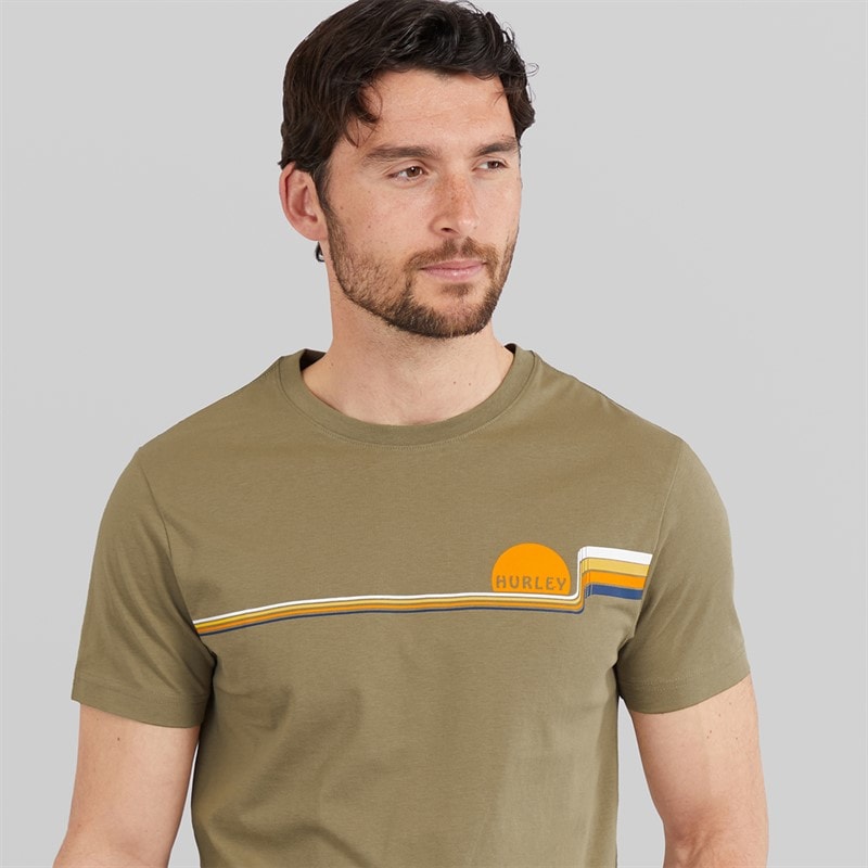 Hurley Herre Econolines Grafisk T-shirt Olive/Khaki - Billede 3